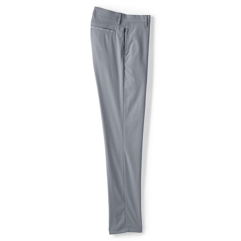NWT LANDS' END‎ SLIM PERFORMANCE CHINO PANTS CEMENT GRAY 30X30 MOISTURE WICKING